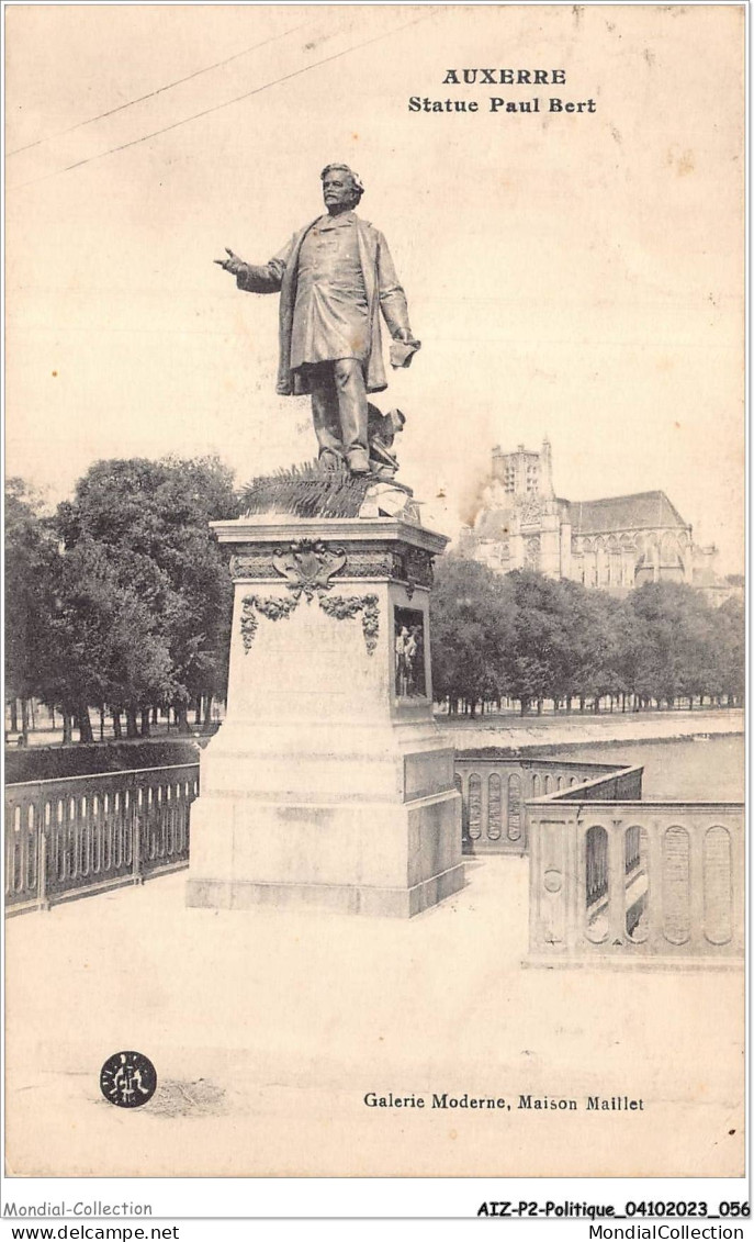 AIZP2-0134 - POLITIQUE - AUXERRE - STATUE DE PAUL-BERT - Ohne Zuordnung