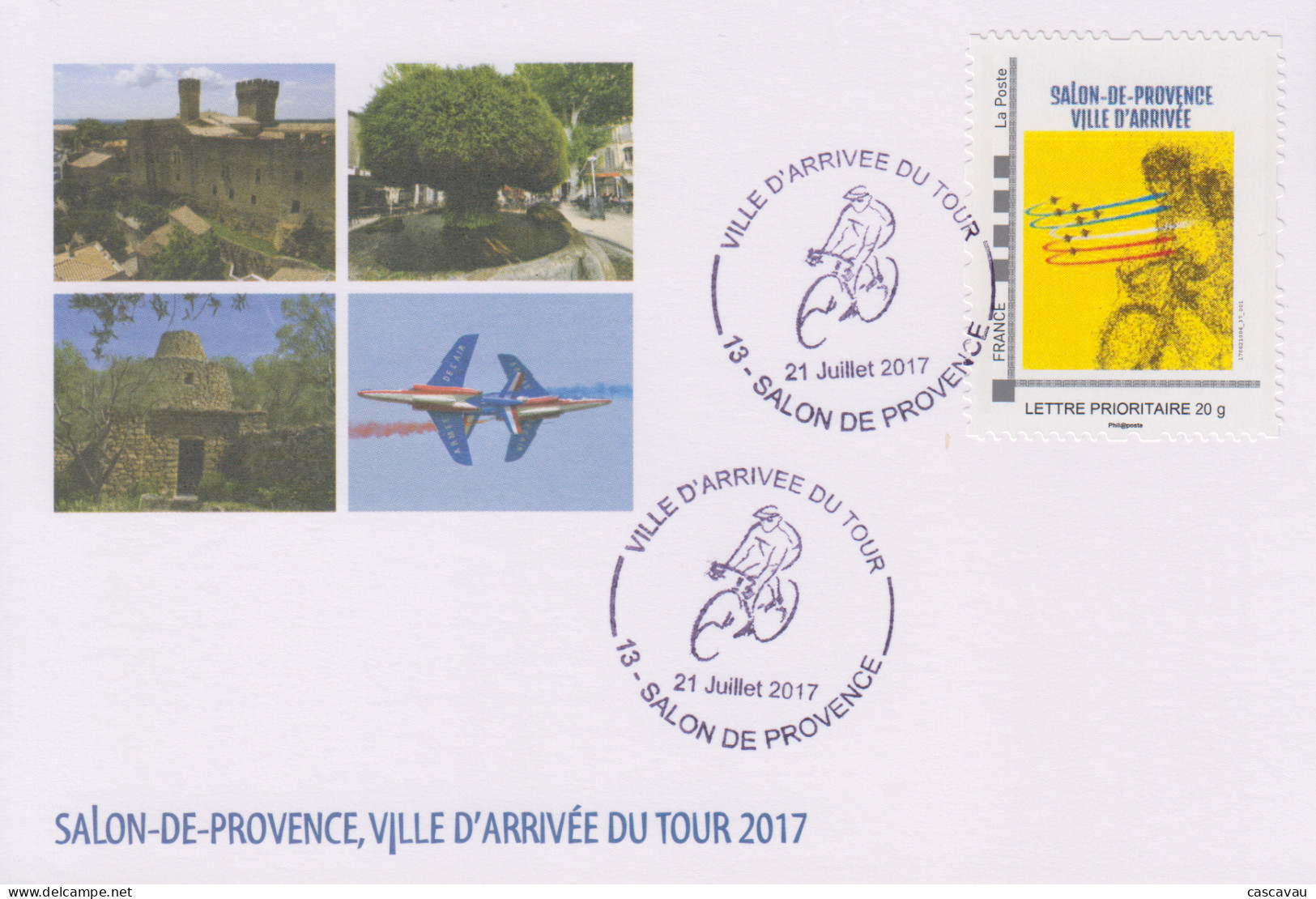 Carte  Maximum   FRANCE   Etape  Arrivée  Du  TOUR  DE  FRANCE  Cycliste   SALON  DE   PROVENCE   2017 - Andere & Zonder Classificatie