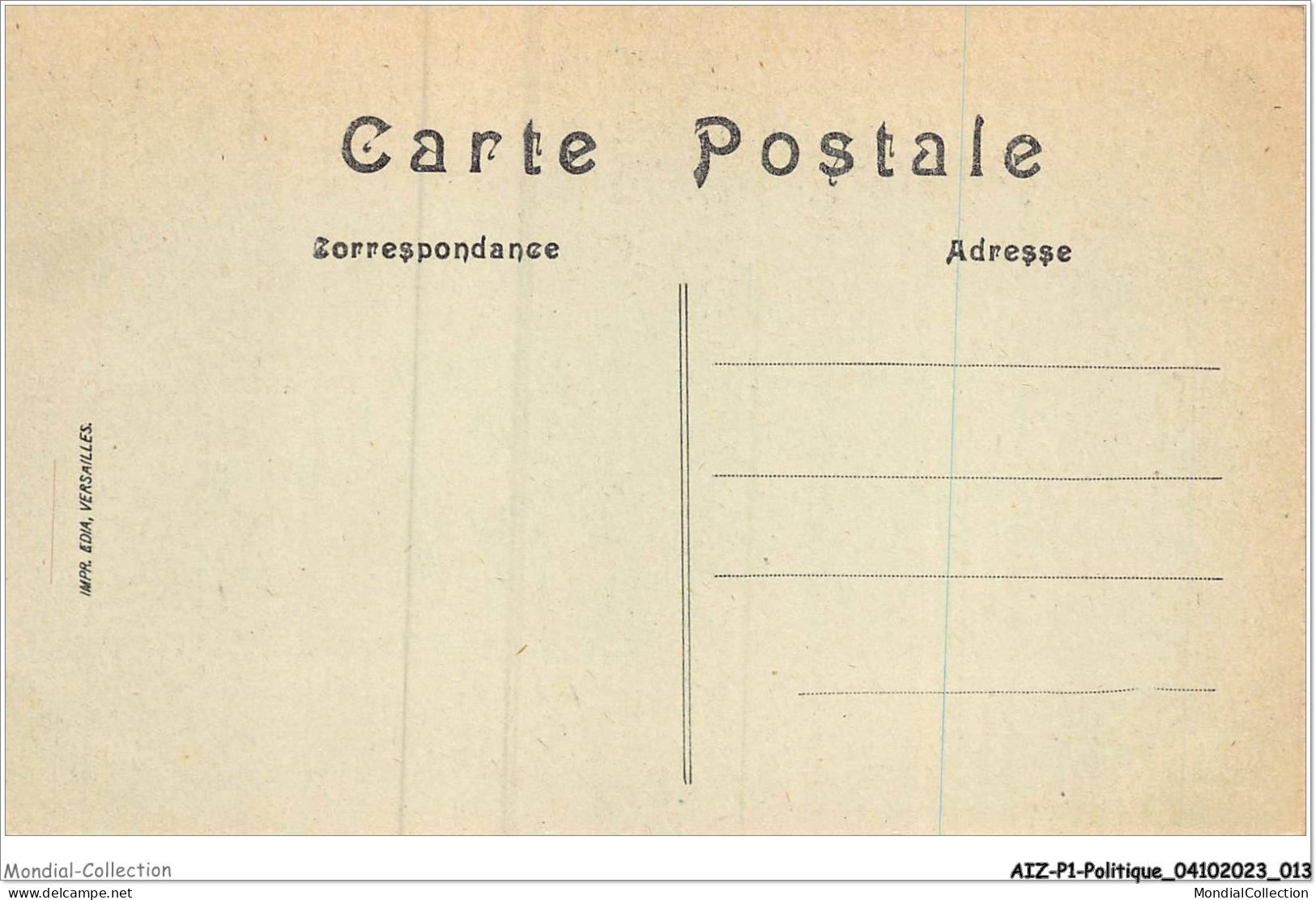 AIZP1-0007 - POLITIQUE - VERSAILLES - LA SALLE DU JEU DE PAUME  - Zonder Classificatie