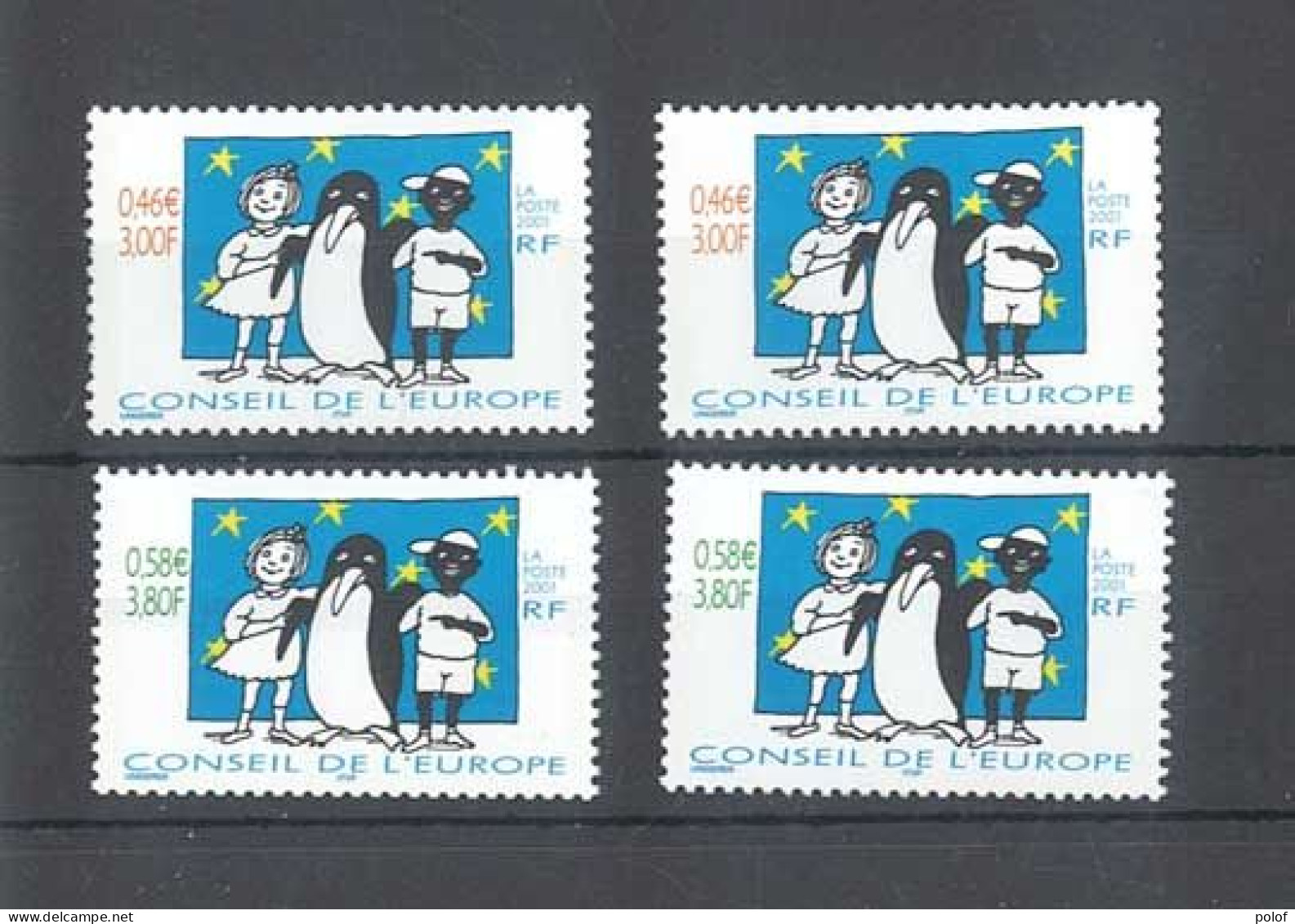 TIMBRE DE SERVICE - Conseil De L' Europe - 2 Série De 2 Timbres - Yvert 122-123 - Neuf Sans Trace De Charnière - Nuevos