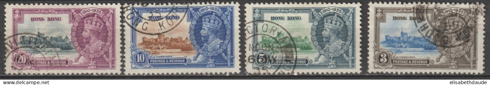 1935 - HONG KONG (CHINA) - SERIE JUBILE YVERT N°132/135 OBLITERES SUP ! - COTE = 30 EUR - Used Stamps