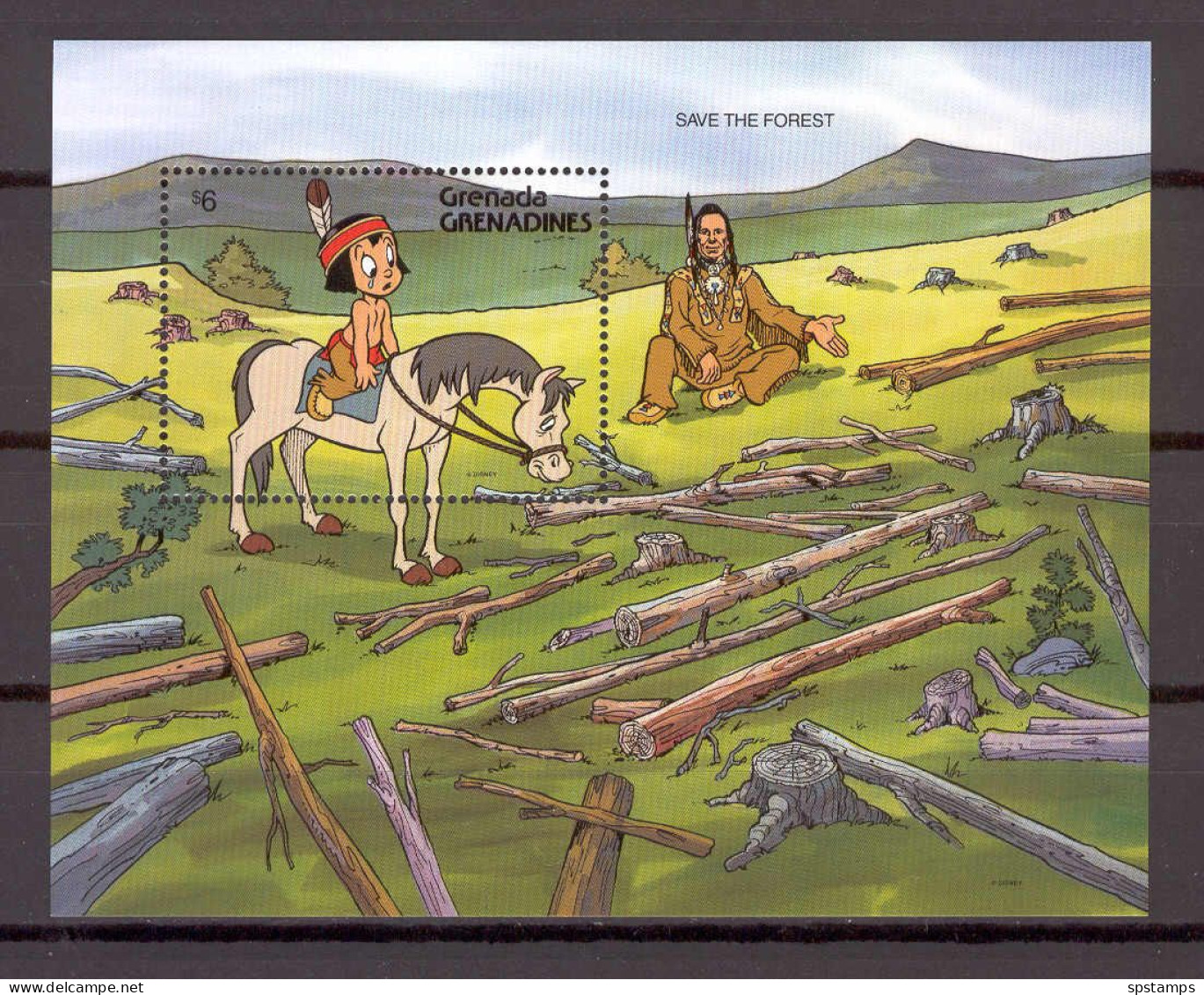 Disney Grenada Gr 1991 Save The Forest MS MNH - Disney