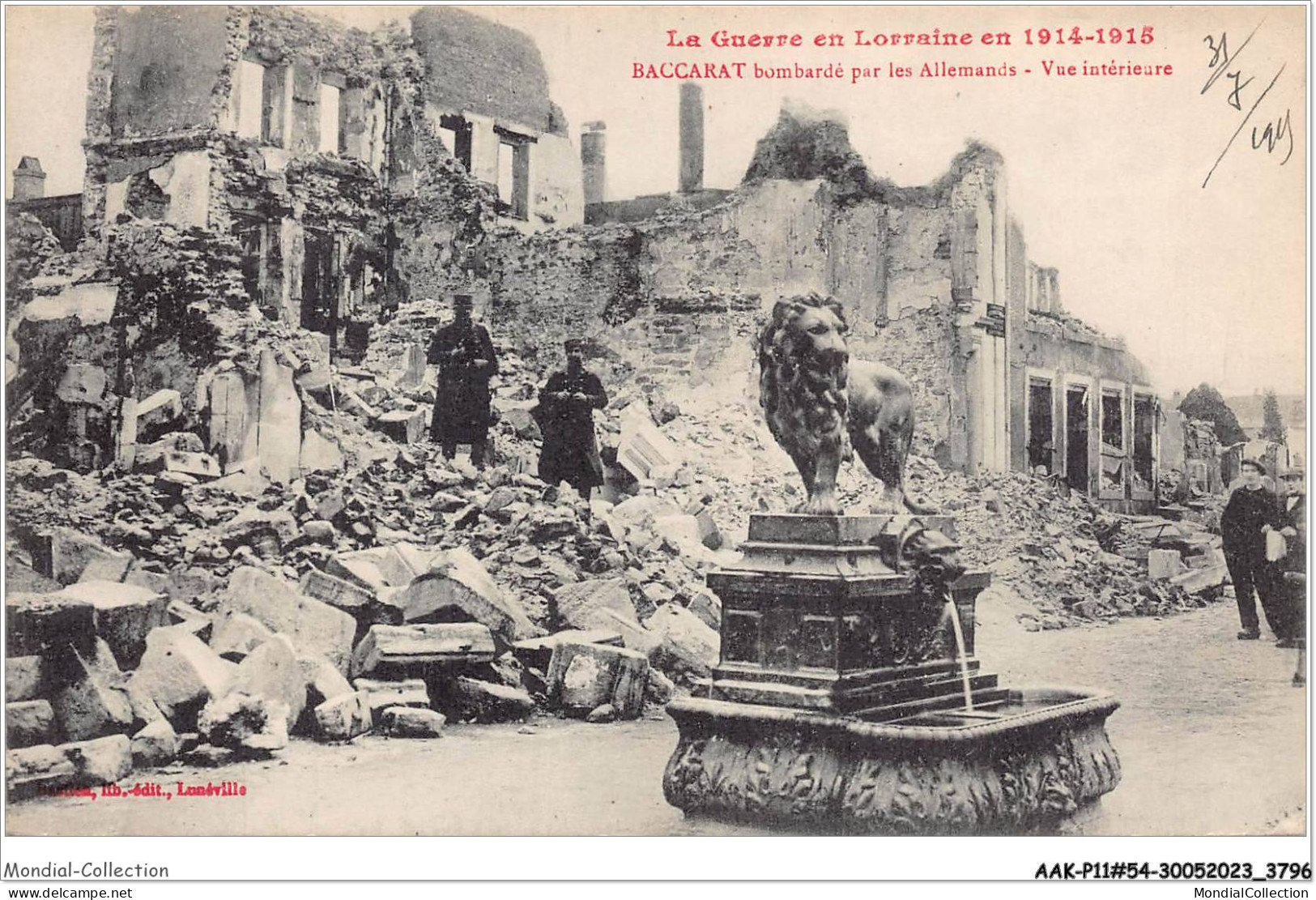 AAKP10-54-0924 - Guerre En Lorraine En 1914-1915 -BACCARAT -bombardé Par Les Allemands - Baccarat