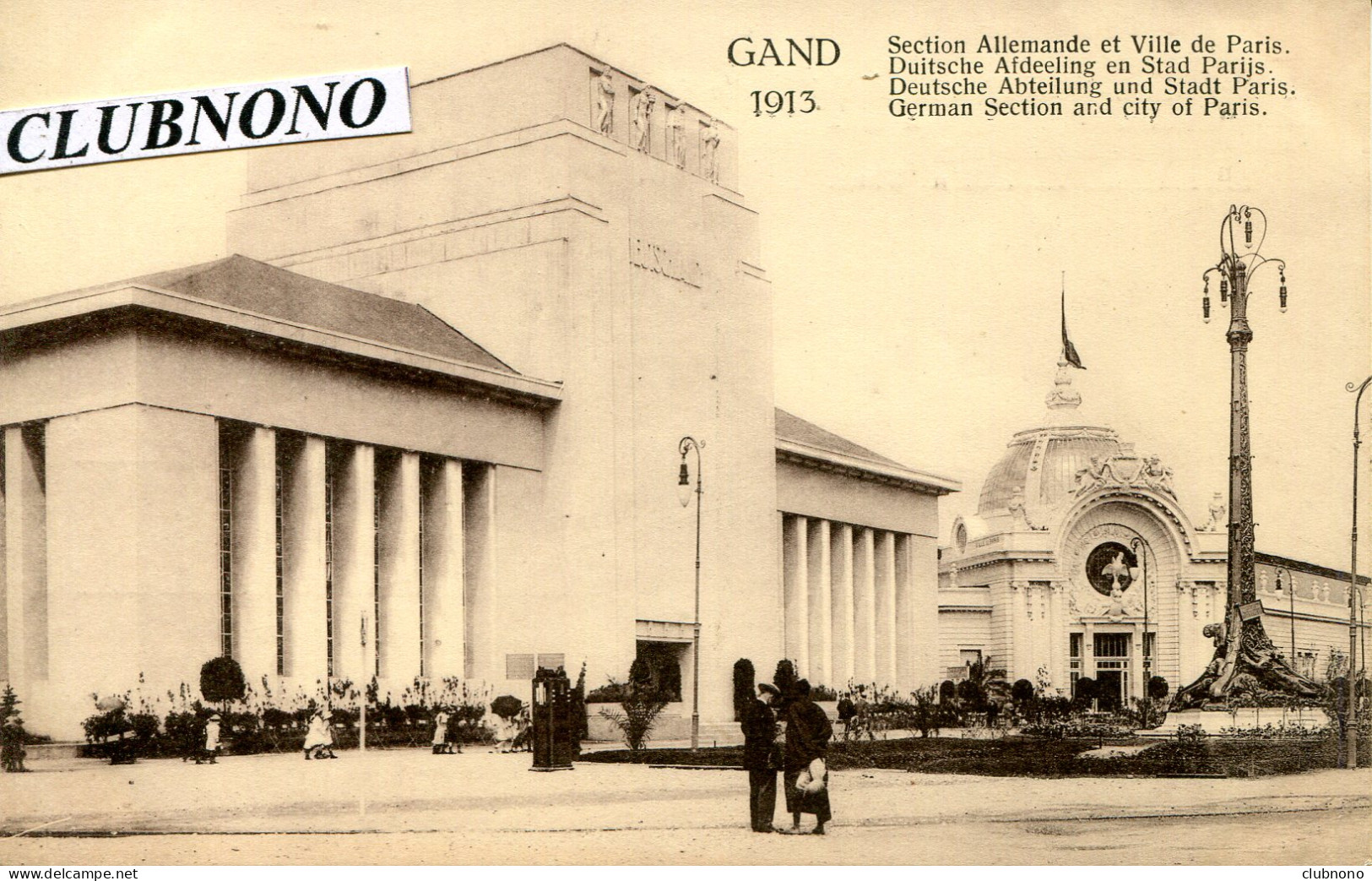 CPA - GAND - EXPO INT. 1913 -  SECTION ALLEMANDE ET VILLE DE PARIS - Gent