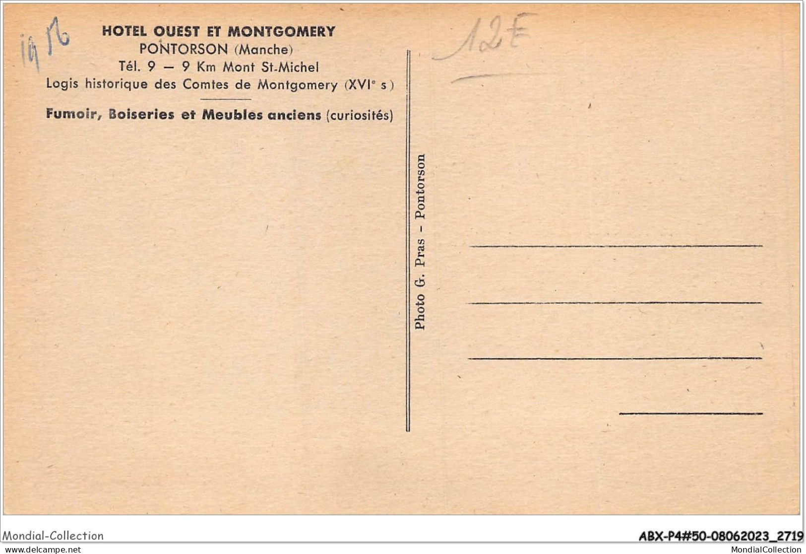 ABXP4-50-0348 -  PONTORSON - Hotel Ouest Et Montgomery - Pontorson