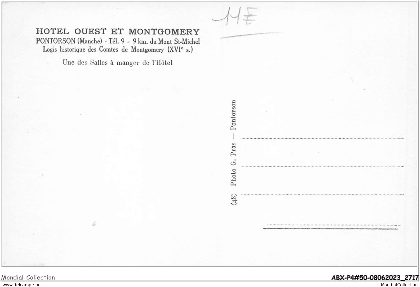 ABXP4-50-0347 -  PONTORSON - Hotel Ouest Et Montgomery - Pontorson