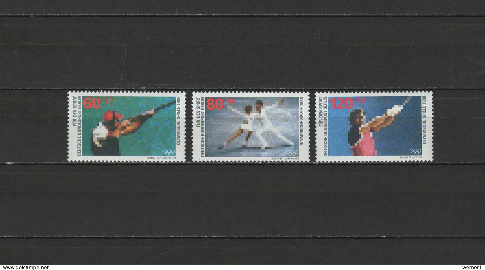 Germany - Berlin 1988 Olympic Games Seoul / Calgary, Shooting Etc. Set Of 3 MNH - Summer 1988: Seoul