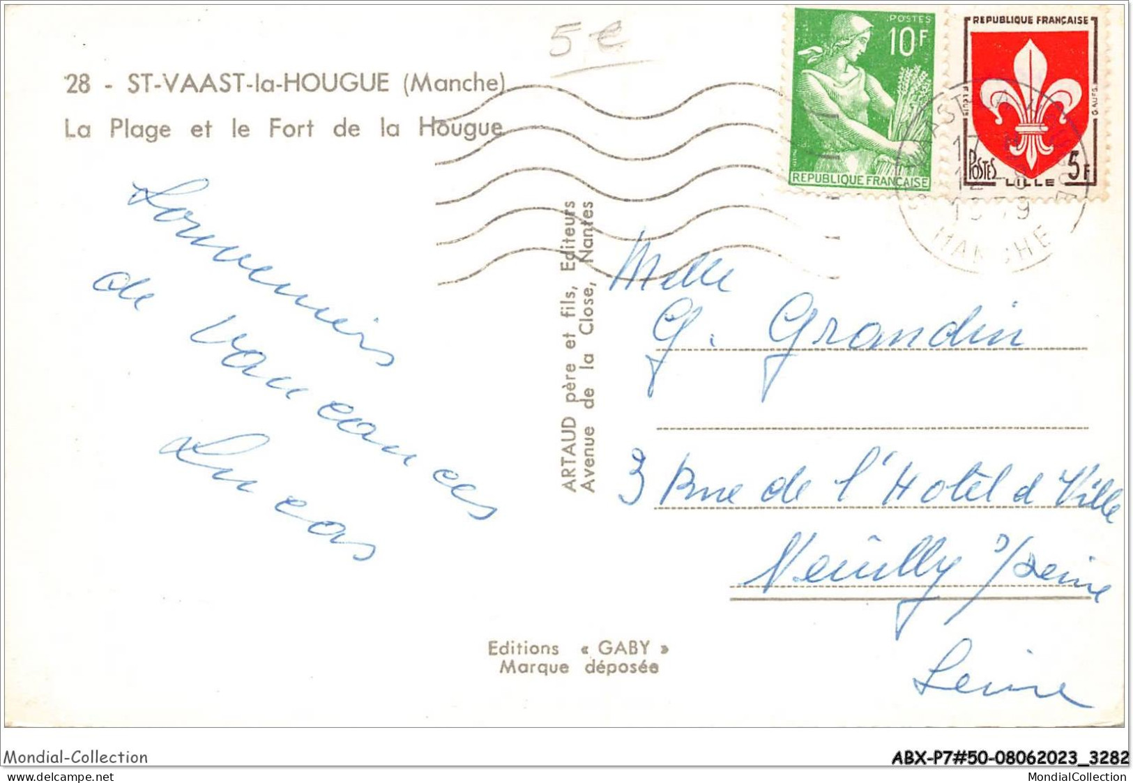 ABXP7-50-0631 -  SAINT-VAAST-LA-HOUGUE - La Plage Et Le Fort De La Hougue - Saint Vaast La Hougue