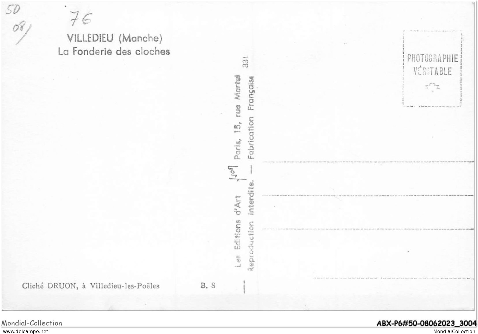 ABXP6-50-0491 - VILLEDIEU-LES-POELES - Fonderie De Cloches  - Villedieu