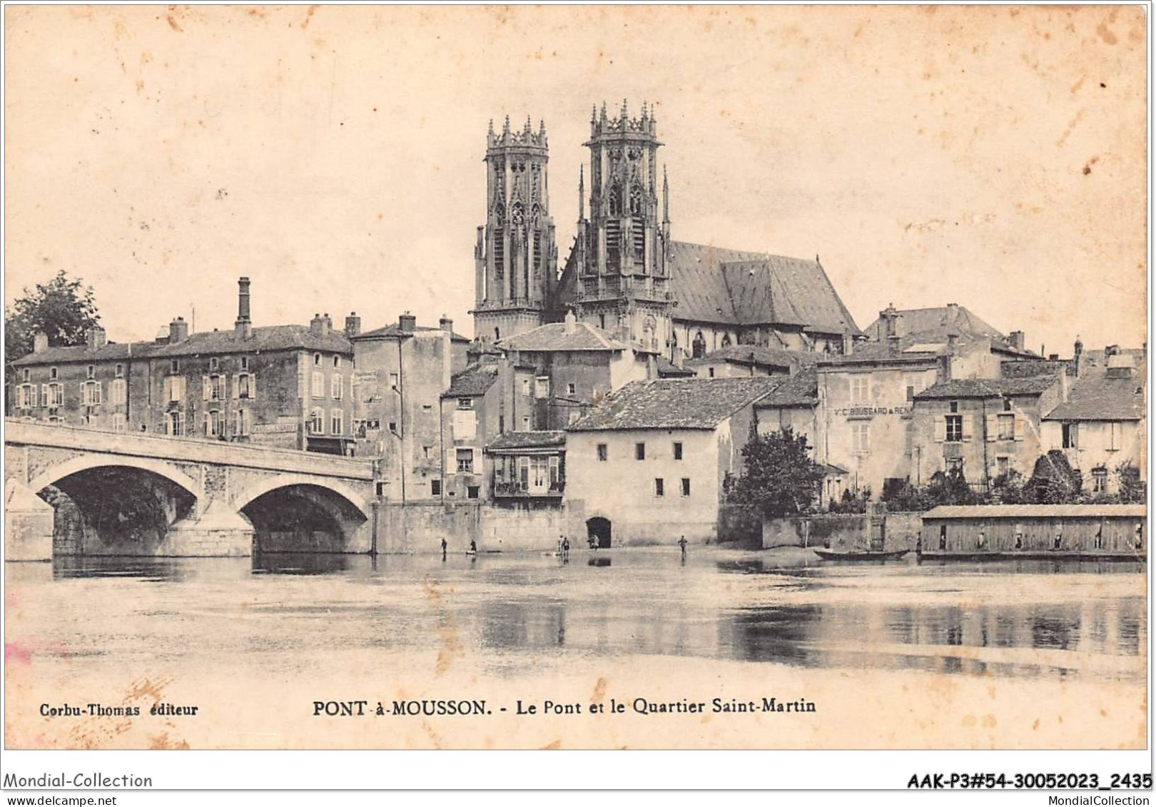 AAKP3-54-0246 - PONT-A-MOUSSON - Le Pont Et Le Quartier Saint-martin - Pont A Mousson