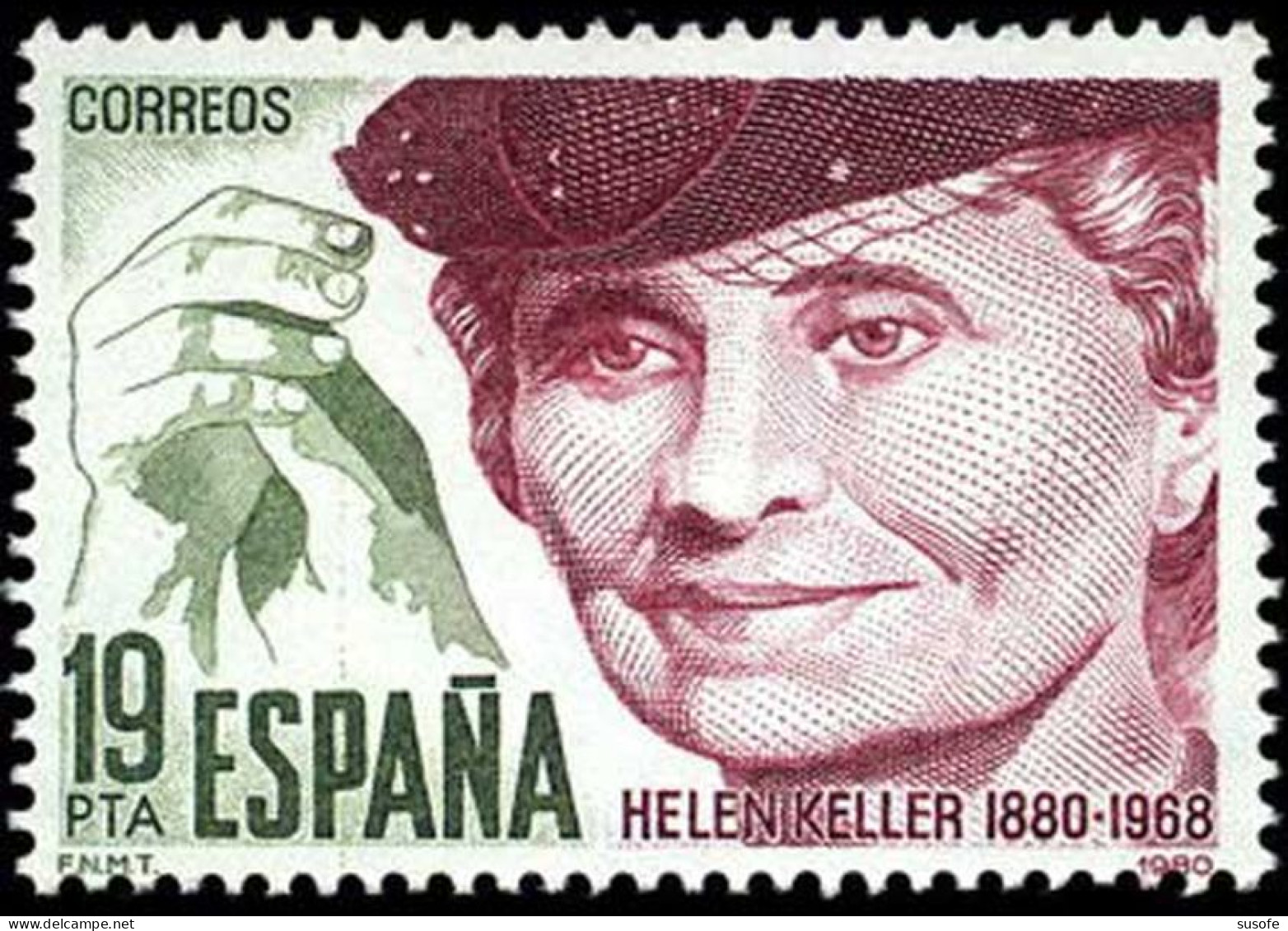 España 1980 Edifil 2574 Sello ** Centenario De Hellen Keller (1880-1968) Michel 2466 Yvert 2214 Spain Stamp Timbre - Unused Stamps