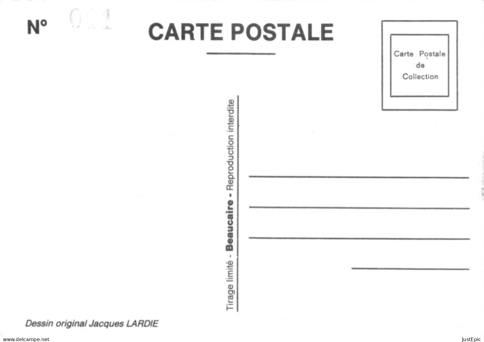 LARDIE Jihel Tirage 85 Ex. Caricature Politique Michel NOIR Et Jean-Pierre SOISSON Franc-maçonnerie  CPM - Satirische