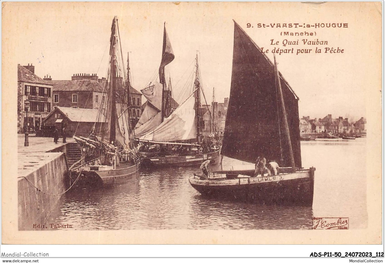 ADSP11-50-1039 - SAINT-VAAST-LA-HOUGUE - Le Quai Vauban - Le Depart Pour La Peche - Saint Vaast La Hougue