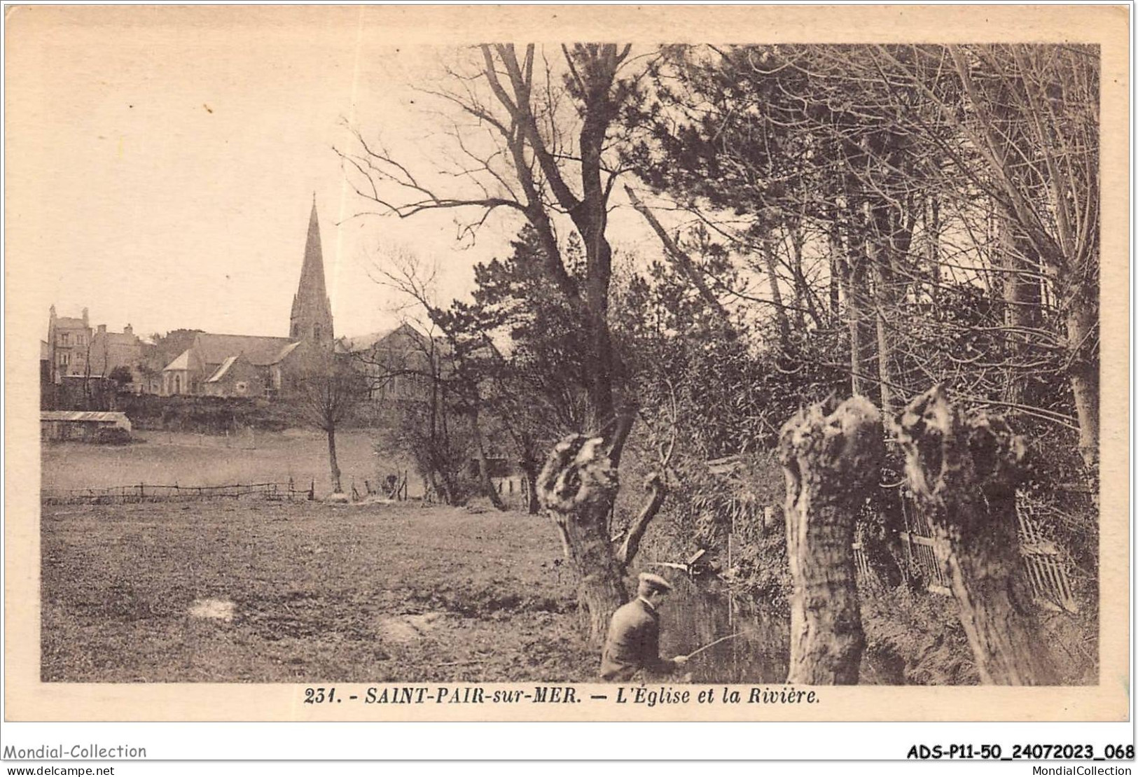 ADSP11-50-1017 - SAINT-PAIR-SUR-MER - L'eglise Et La Riviere - Saint Pair Sur Mer