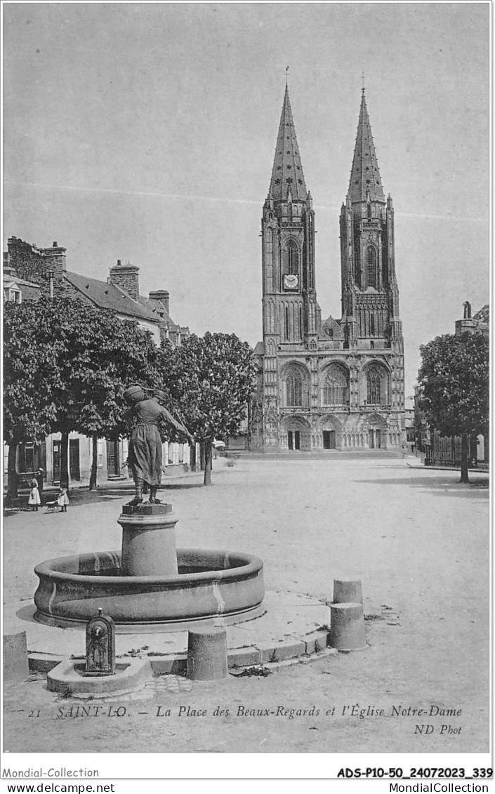 ADSP10-50-0947 - SAINT-LO - La Place Des Beaux-regards Et L'eglise Notre-Dame - Saint Lo