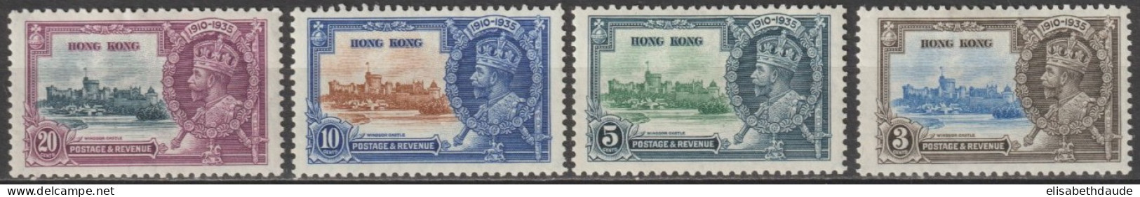 1935 - HONG KONG (CHINA) - SERIE JUBILE YVERT N°132/135 * MH - COTE = 90 EUR - Nuevos