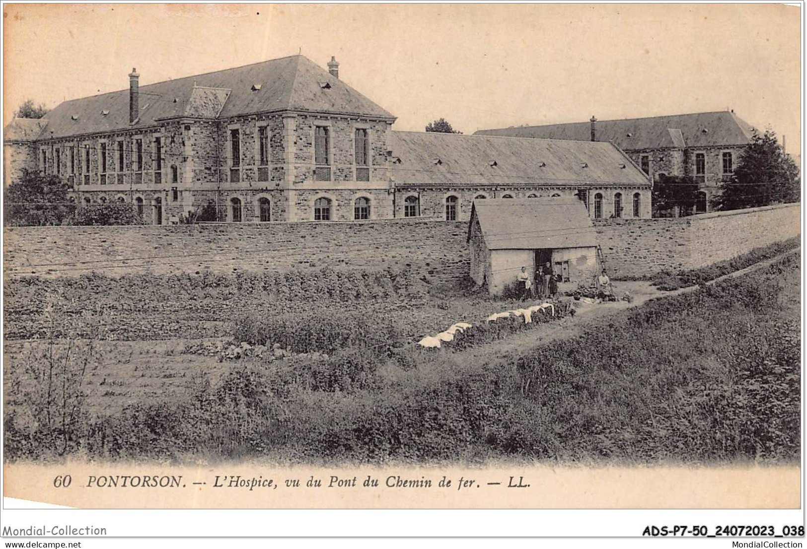 ADSP7-50-0600 - PORTORSON - L'hospice - Vu Du Pont Du Chemin De Fer - Pontorson