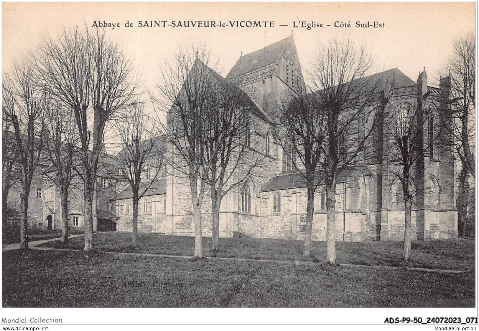 ADSP9-50-0813 - Abbaye De SAINT-SAUVEUR-LE-VICOMTE - L'eglise  - Cote Sud-est - Saint Sauveur Le Vicomte