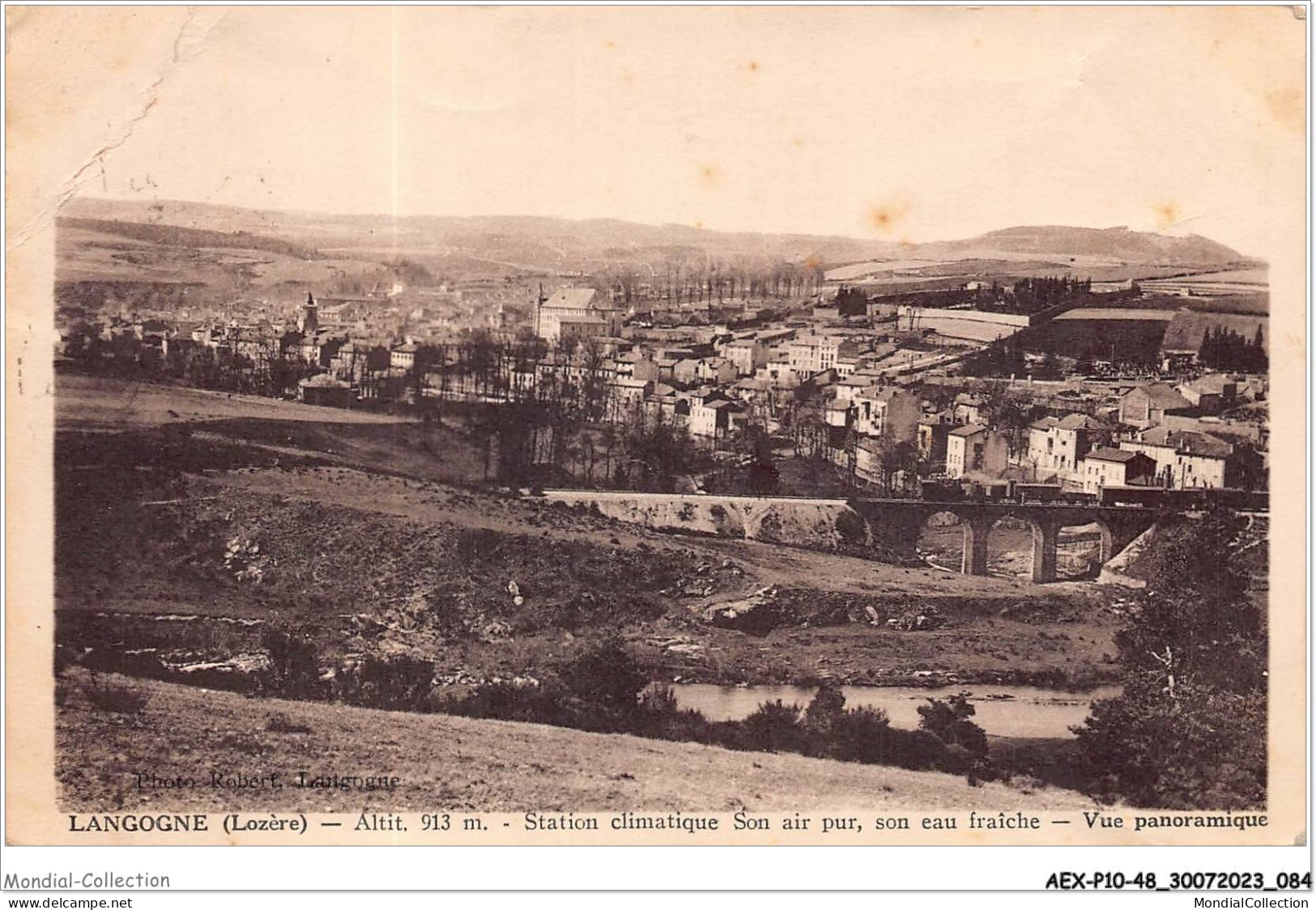 AEXP10-48-0942 - LANGOGNE - Station Climatique - Son Air Pur - Son Eau Fraîche - Vue Panoramique  - Langogne