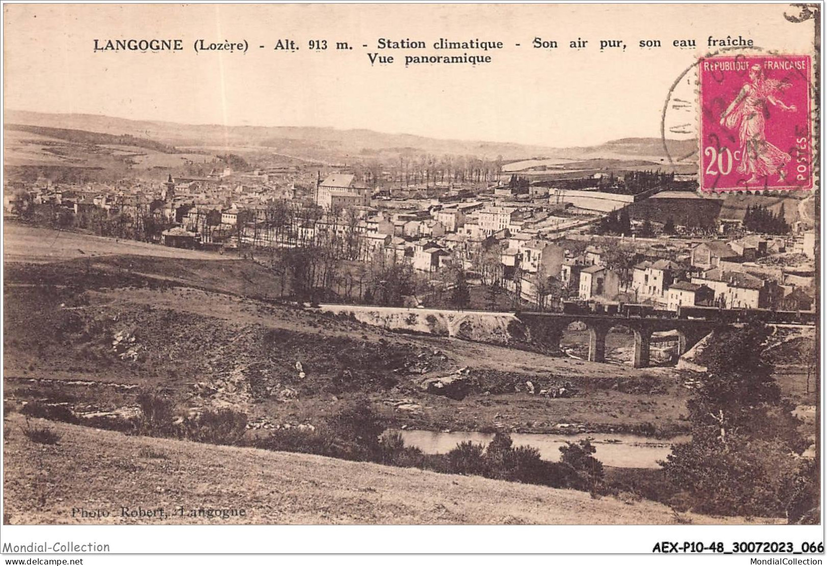 AEXP10-48-0933 - LANGOGNE - Station Climatique - Son Air Pur - Son Eau Fraîche - Vue Panoramique  - Langogne