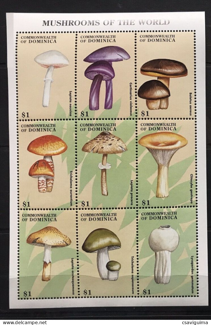 Dominica - 1998 - Plants: Mushrooms - Yv 2172/80 - Pilze