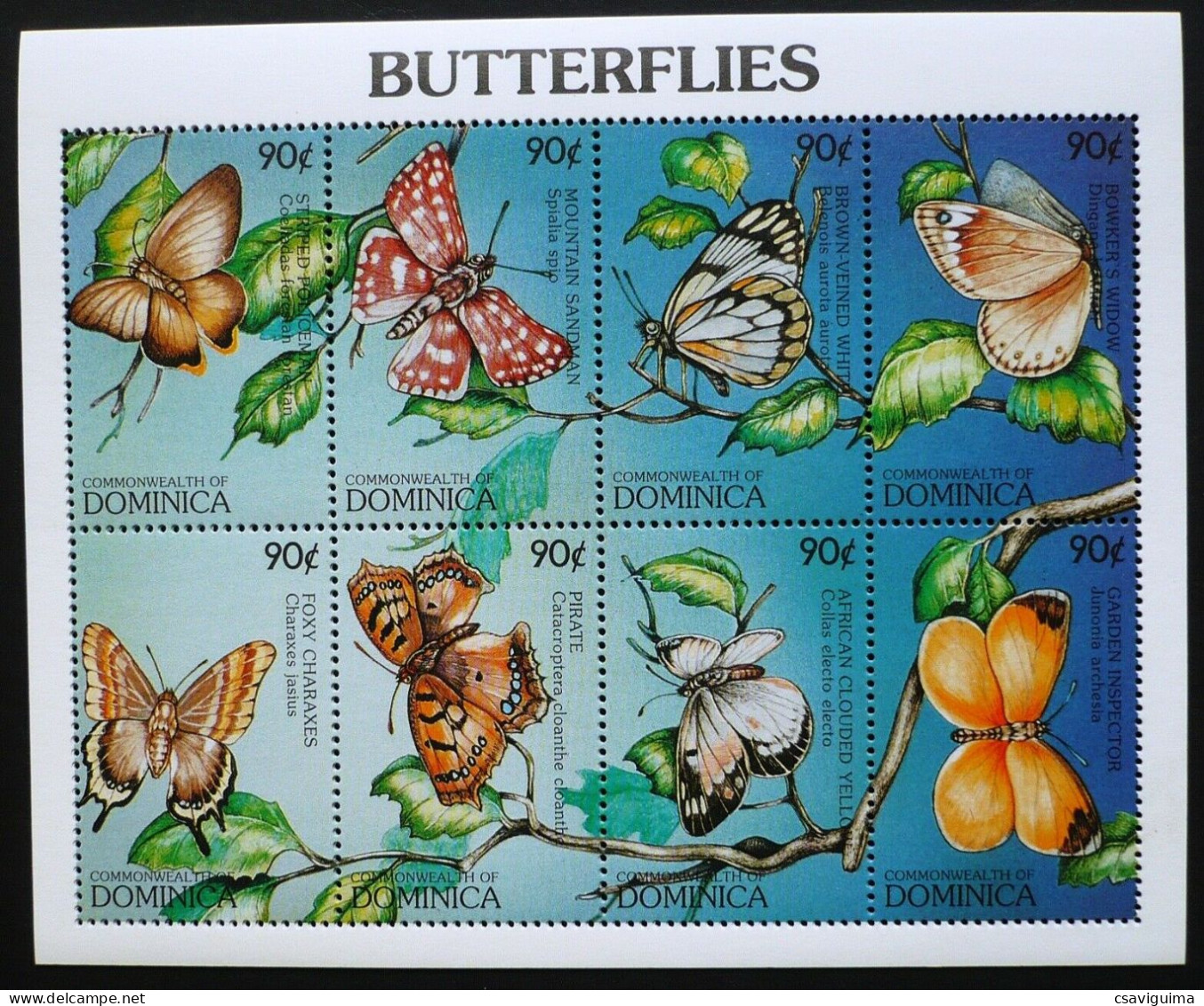 Dominica - 1997 - Butterflies - Yv 2110/17 - Farfalle