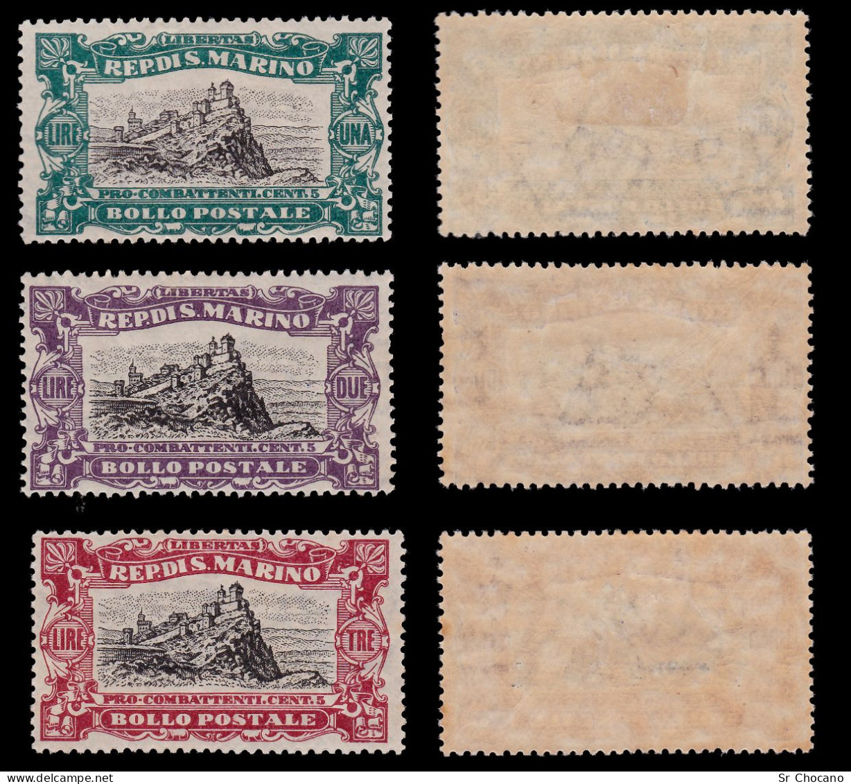 SAN MARINO SEMI-POSTAL STAMPS .1918.SCOTT B3-B11.NOS.MH - Unused Stamps