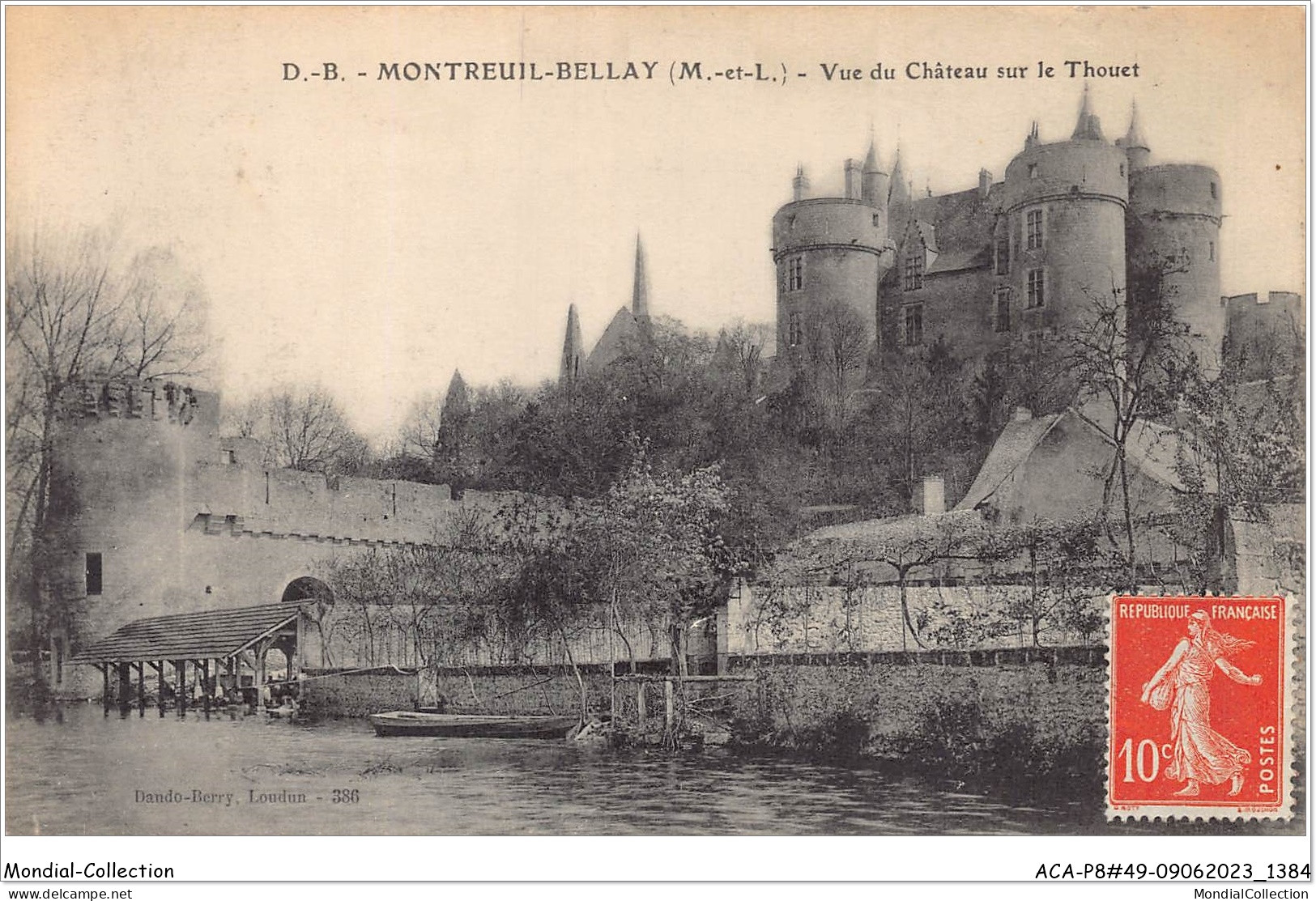 ACAP8-49-0696 - MONTREUIL-BELLAY - Vue Du Chateau Sur Le Thouet  - Montreuil Bellay