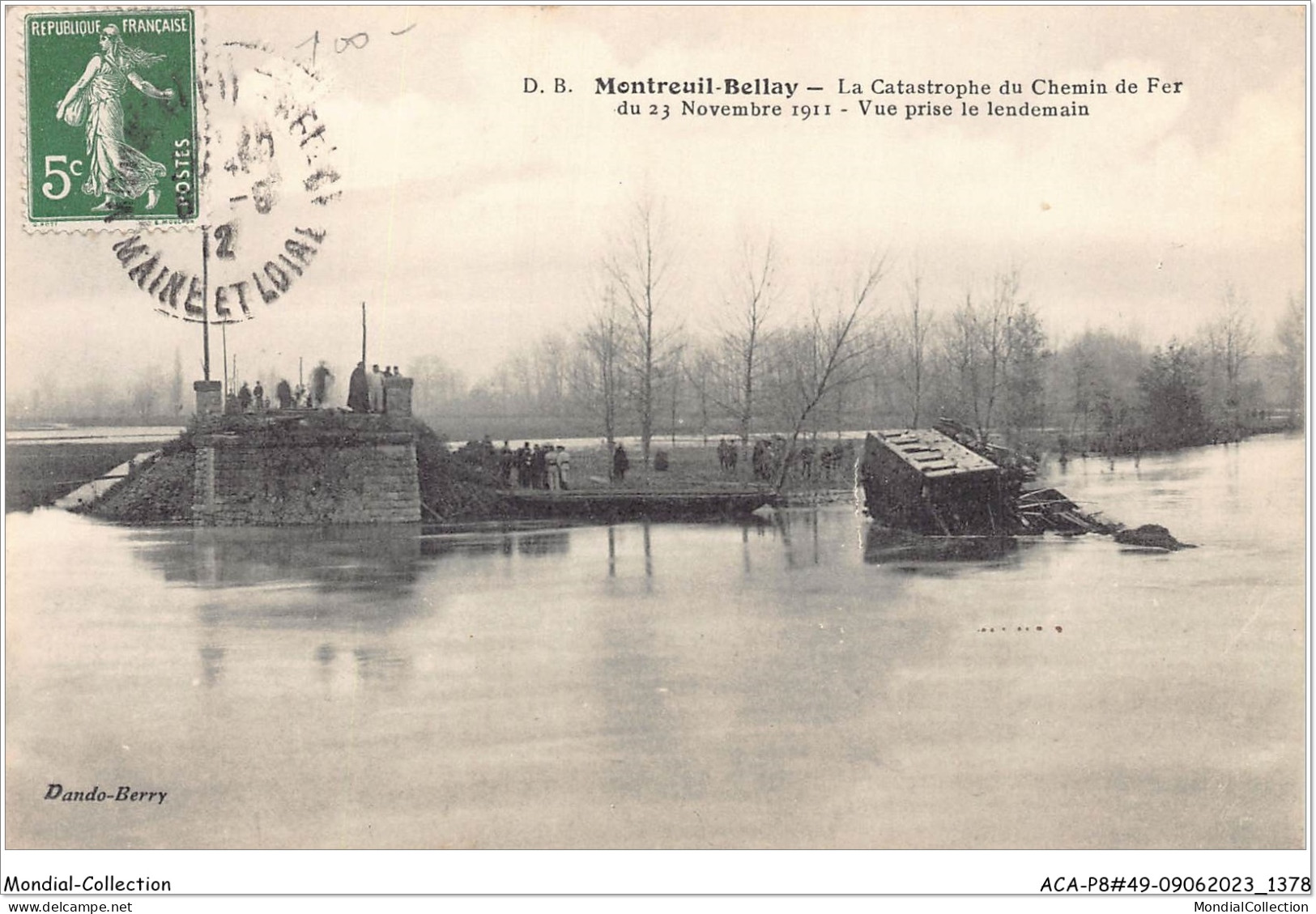 ACAP8-49-0693 - MONTREUIL-BELLAY - La Catastrophe Du Chemin De Fer  - Montreuil Bellay