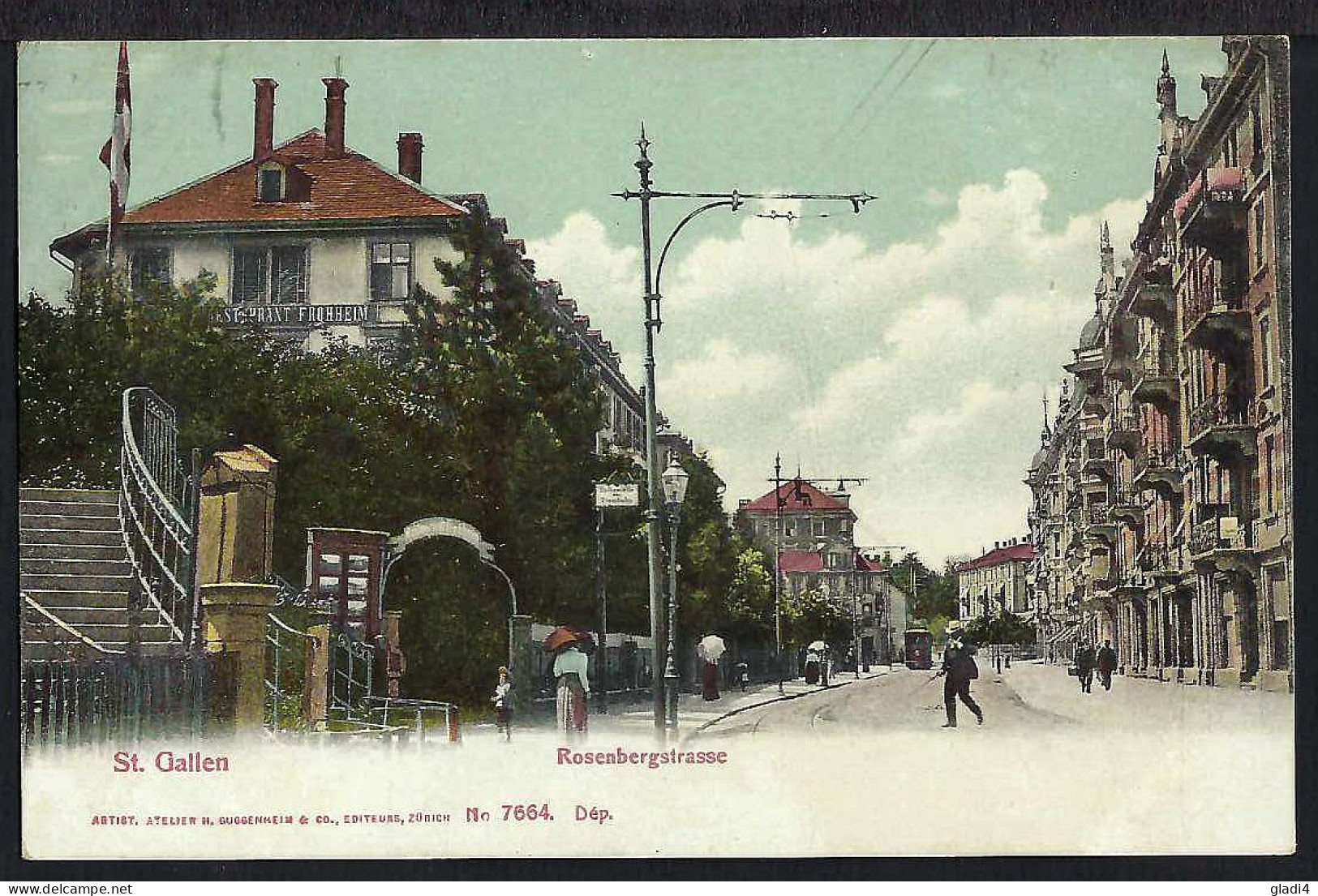 St.Gallen - Rosenbergstrasse - Belebt – Animée - 1914 - Sonstige & Ohne Zuordnung