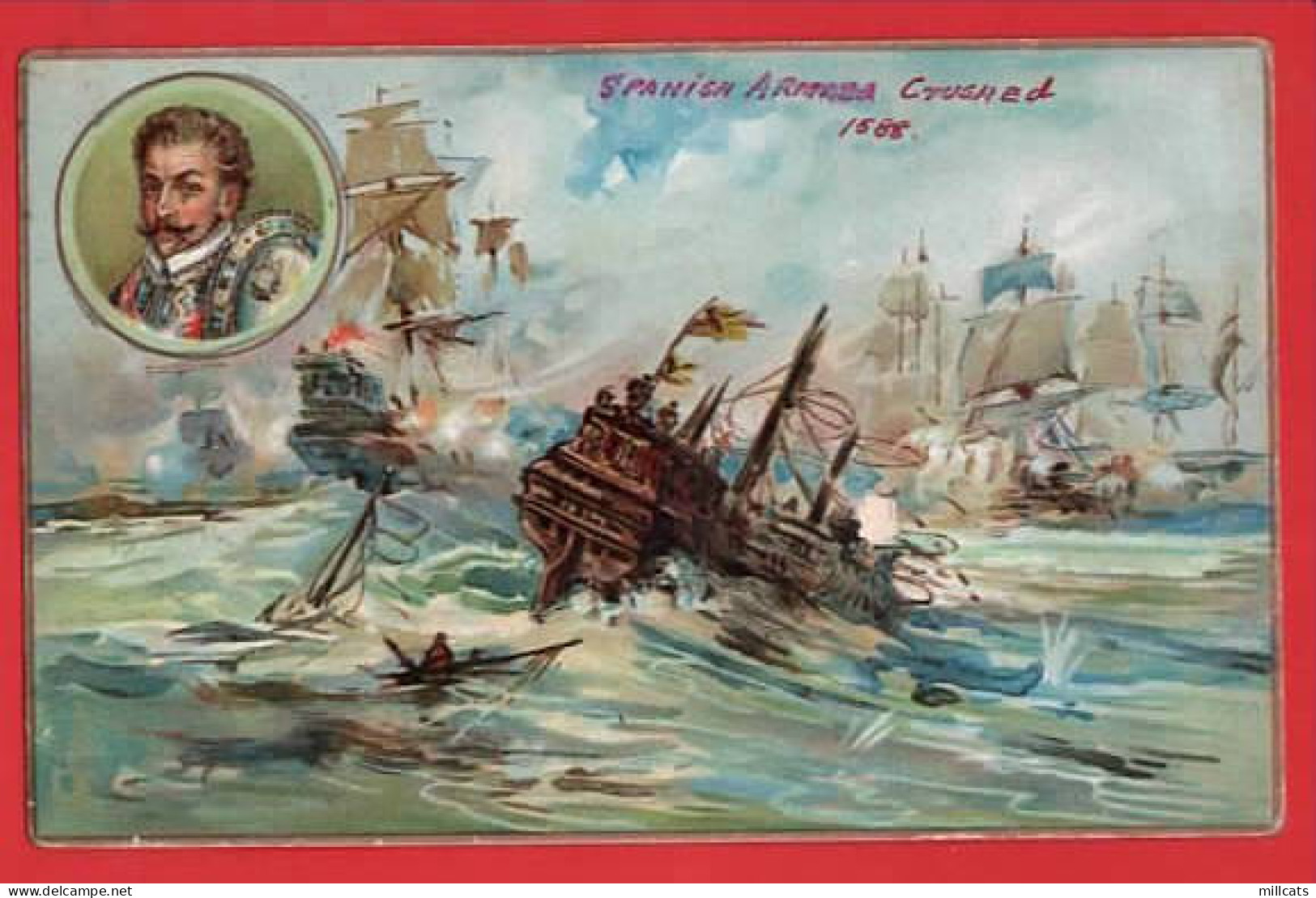 SPANISH ARMADA CRUSHED  1588  PRICES CANDLES ADVERT  - Oorlog