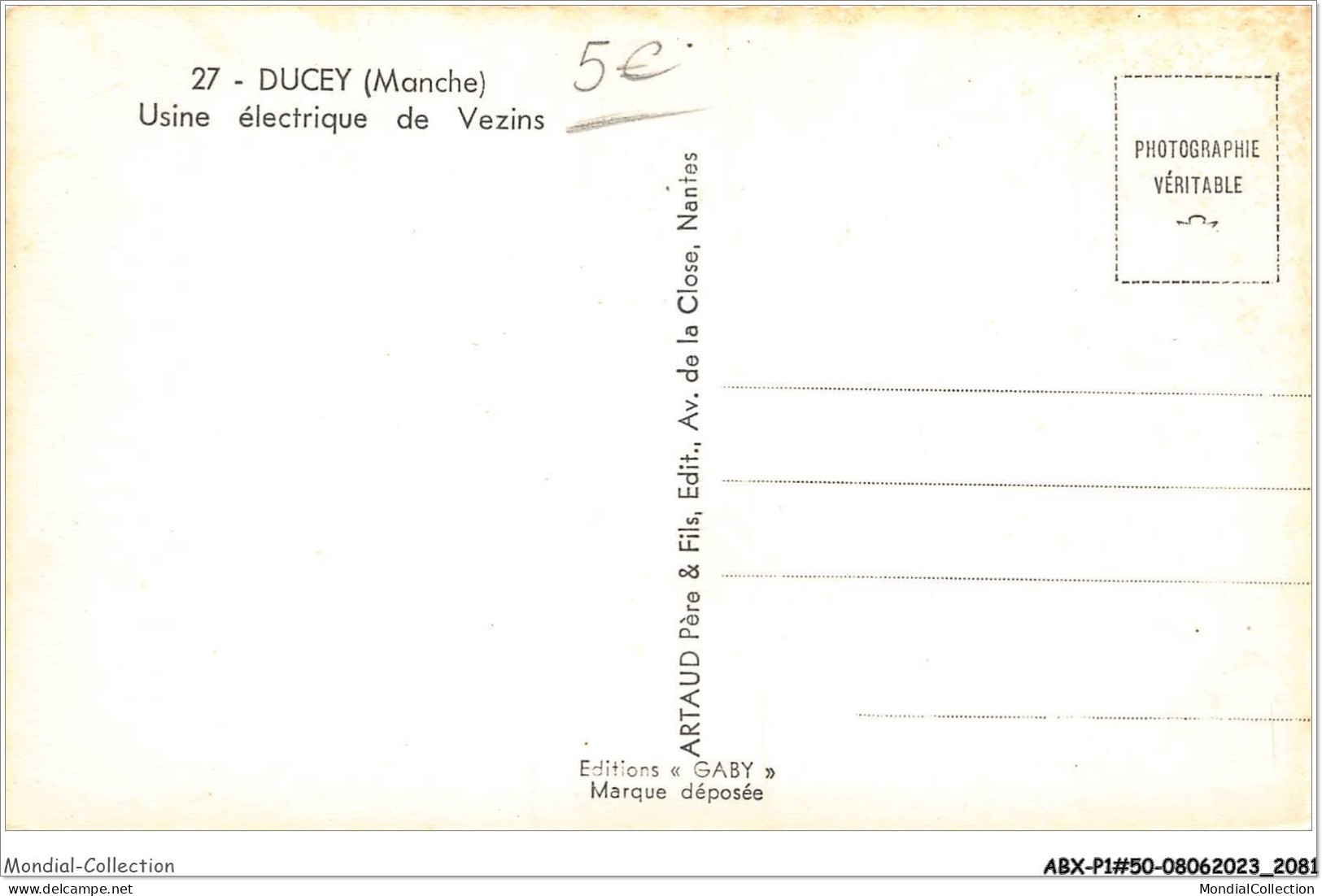 ABXP1-50-0029 - DUCEY - Usine Electrique De Vezins - Ducey