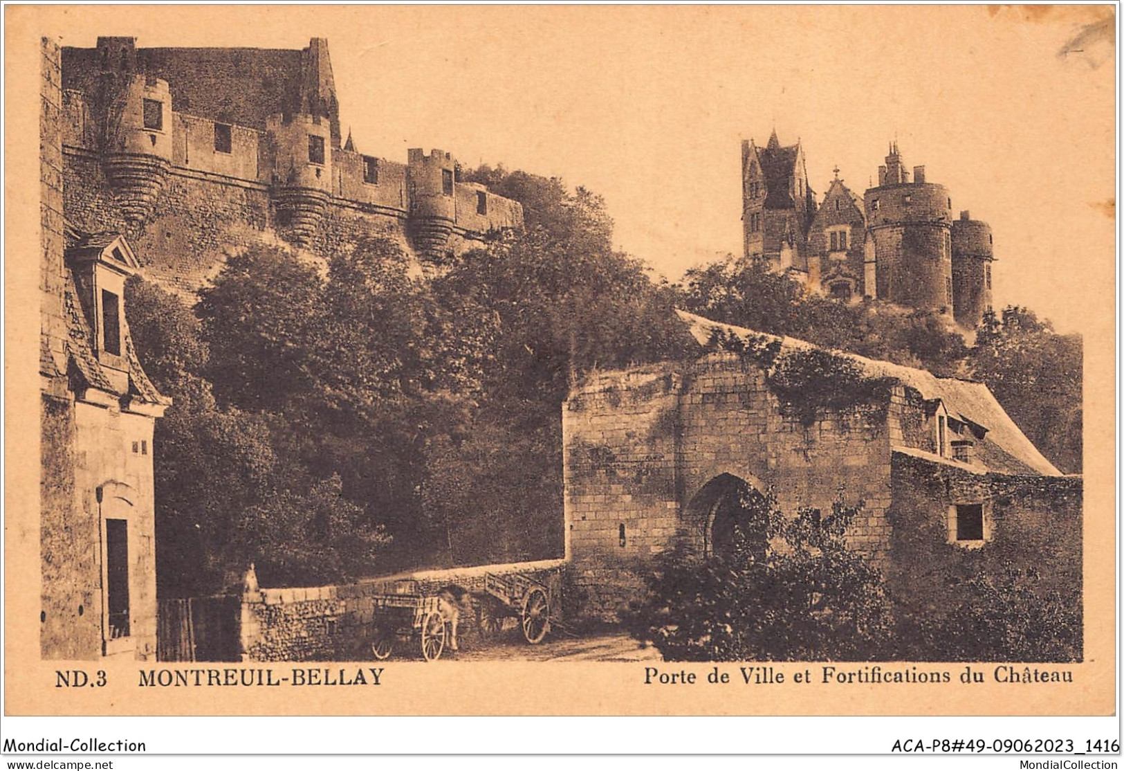 ACAP8-49-0712 - MONTREUIL-BELLAY - Porte De Ville Et Fortifications Du Chateau  - Montreuil Bellay