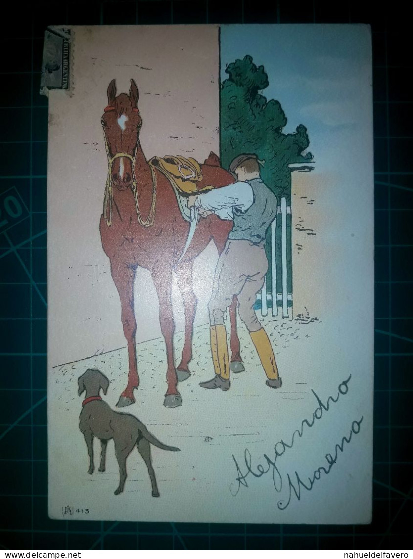 ARGENTINE, Carte Postale Humoristique. Scènes Amusantes Et Drôles De La Vie à La Campagne, Des Gauchos, Des Chevaux Et A - Humor