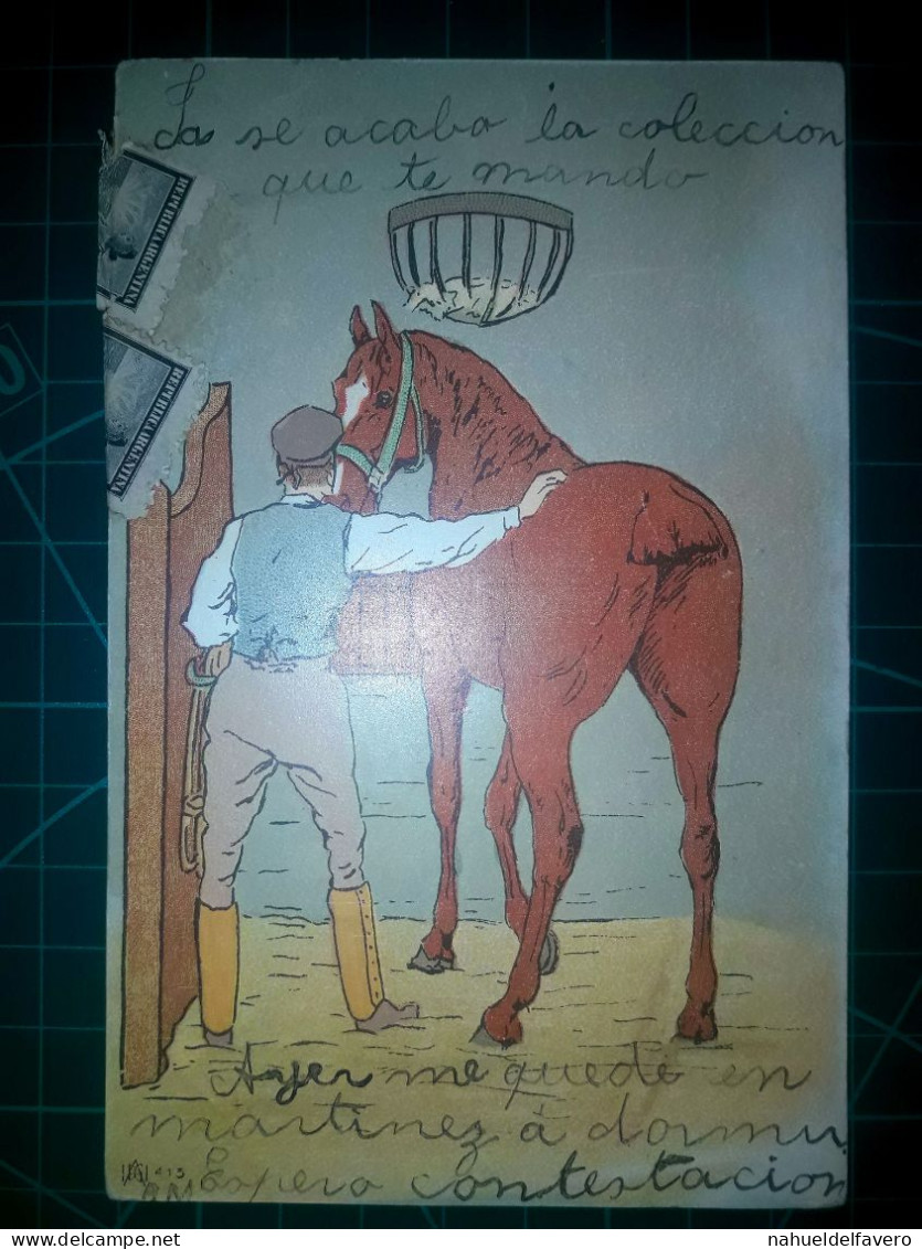 ARGENTINE, Carte Postale Humoristique. Scènes Amusantes Et Drôles De La Vie à La Campagne, Des Gauchos, Des Chevaux Et A - Humor