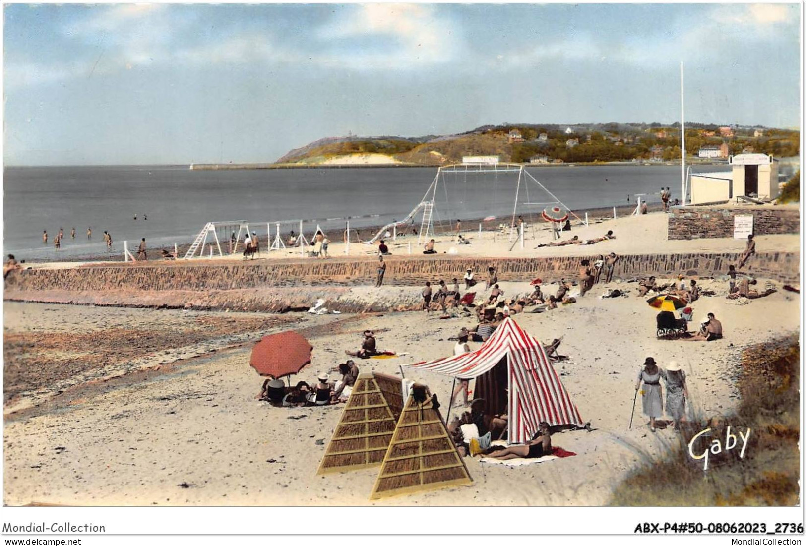 ABXP4-50-0357 - BARNEVILLE Sur Mer - Plage Ver Les Rochers Du Cap - Barneville