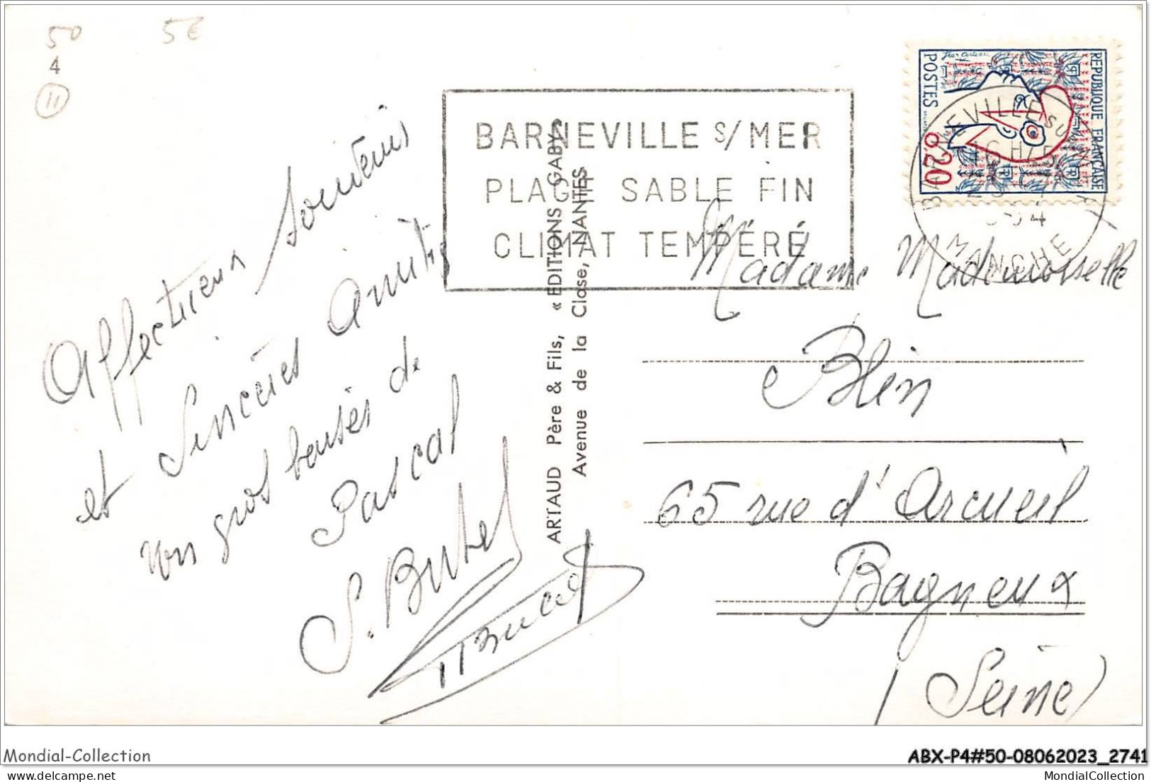 ABXP4-50-0359 - BARNEVILLE Sur Mer - Plage - Barneville