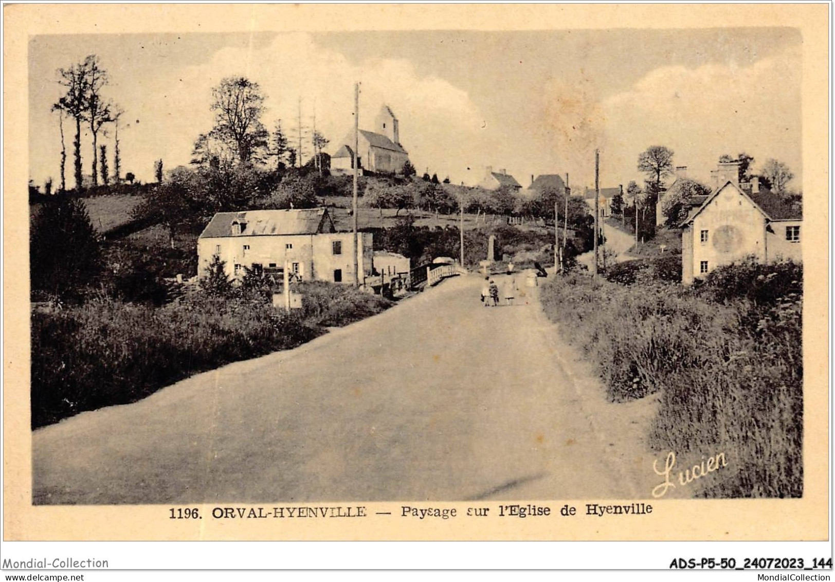 ADSP5-50-0463 - ORVAL-HYENVILLE - Paysage Sur L'eglise De Hyenville - Coutances