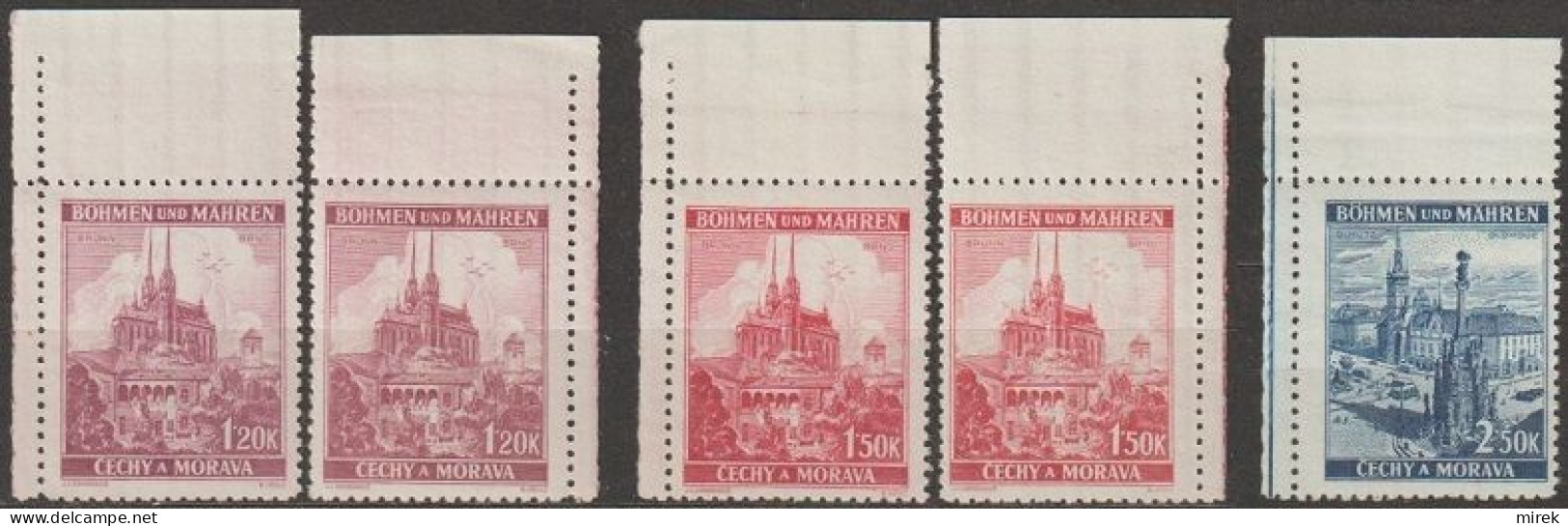 042/ Pof. 32-33,35; Corner Stamps - Neufs