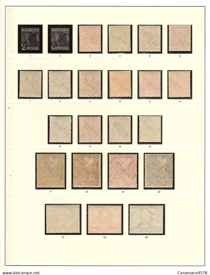 ALLEMAGNE - BERLIN West 1948/49 - Allierte Besetzung N°3** Bis 20** Mit Schwarzem Aufdruck + N°61** Bis 63** Goethe . - Unused Stamps