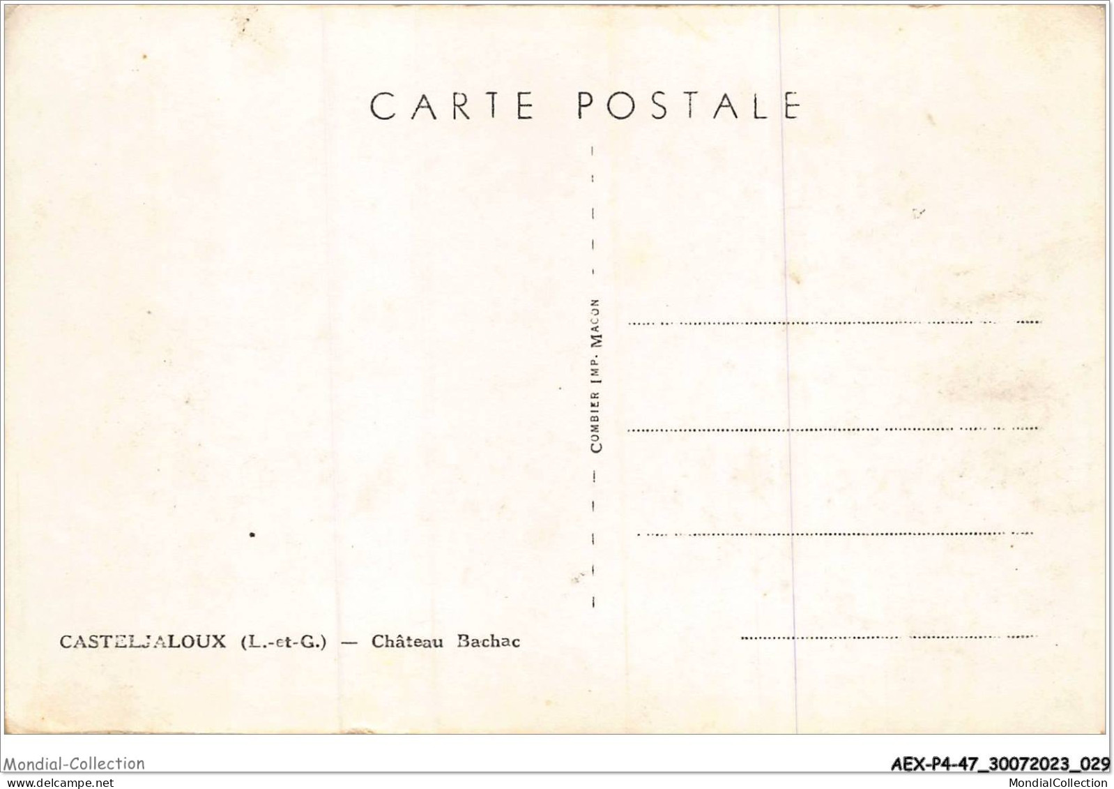 AEXP4-47-0295 - CASTELJALOUX - Château Bachac  - Casteljaloux