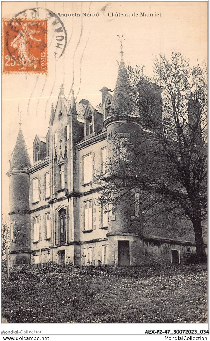 AEXP2-47-0107 - ASQUETS-NERAC - Château De Mauriet  - Nerac