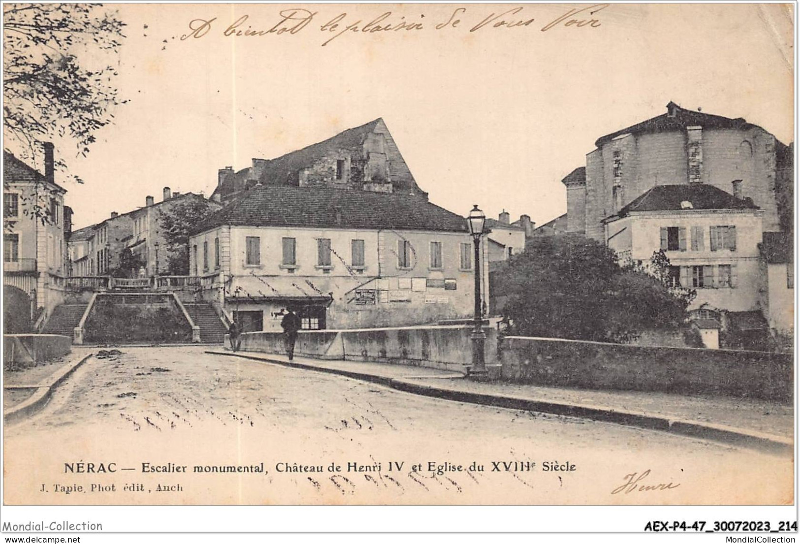 AEXP4-47-0388 - NERAC - Escalier Monumental - Château De Henry IV Et Eglise Du XVIII E Siècle  - Nerac