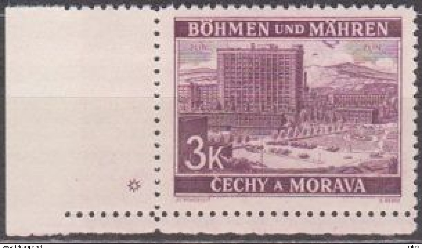 043/ Pof. 36; Corner Stamp With Plate Mark - Neufs