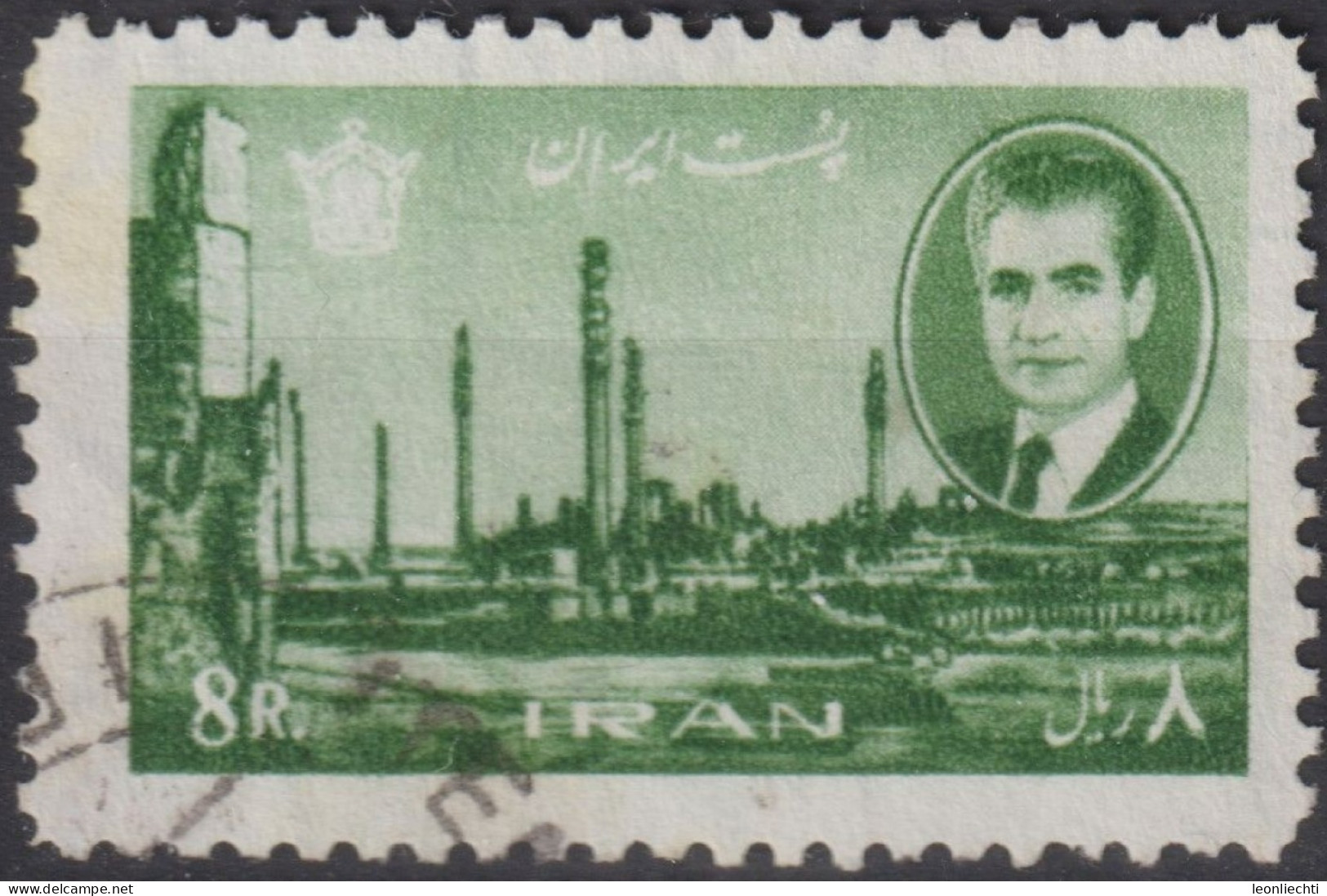 1966 Iran ° Mi:IR 1291, Sn:IR 1380, Yt:IR 1162, Sg:IR 1437, Ruins Of Persepolis, Mohammad Rezā Shāh Pahlavī - Iran