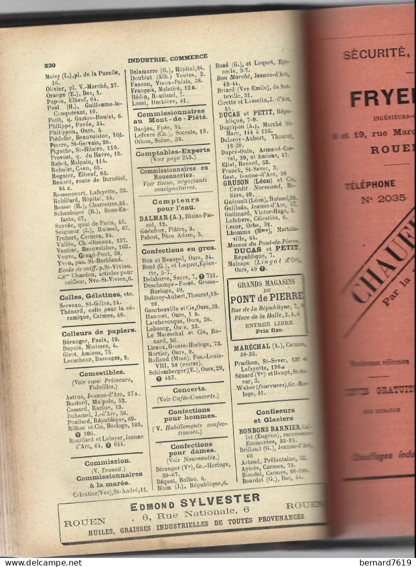 Livre  Annuaire De La Seine Inferieure 1905 Ou Martime - Rouen , Le Havre ,dieppe Et Arrondissements Etc, Liste Des Habi - Historia