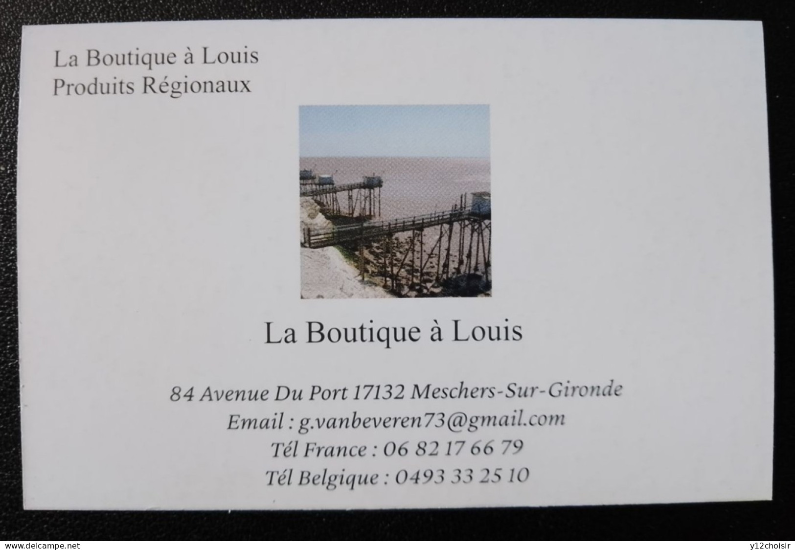 Pub Carte De Visite Boutique à Louis Produits Régionaux Meschers-Sur-Gironde Carrelet - Advertising