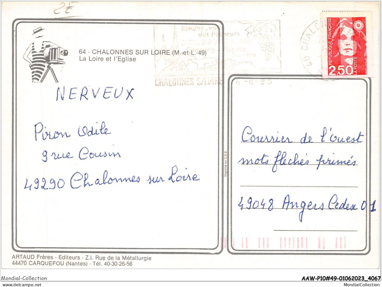 AAWP10-49-0819 - CHALONNES SUR LOIRE - La Loire Et L'Eglise - Chalonnes Sur Loire