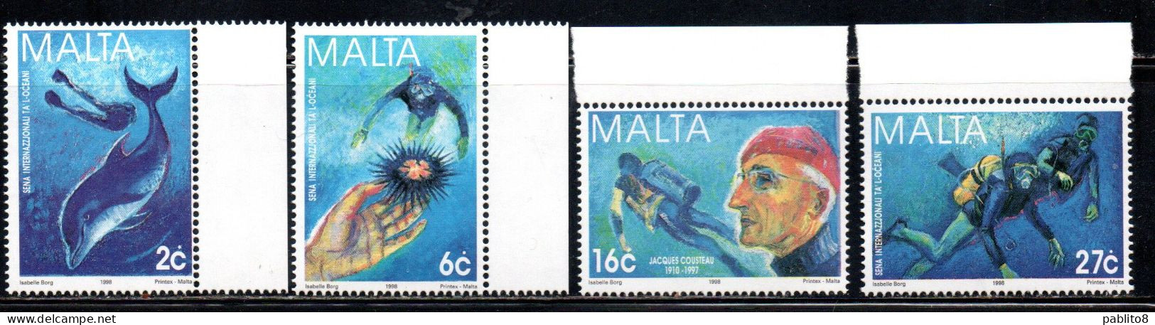 MALTA 1998 INTERNATIONAL YEAR OF THE OCEAN COMPLETE SET SERIE COMPLETA MNH - Malta