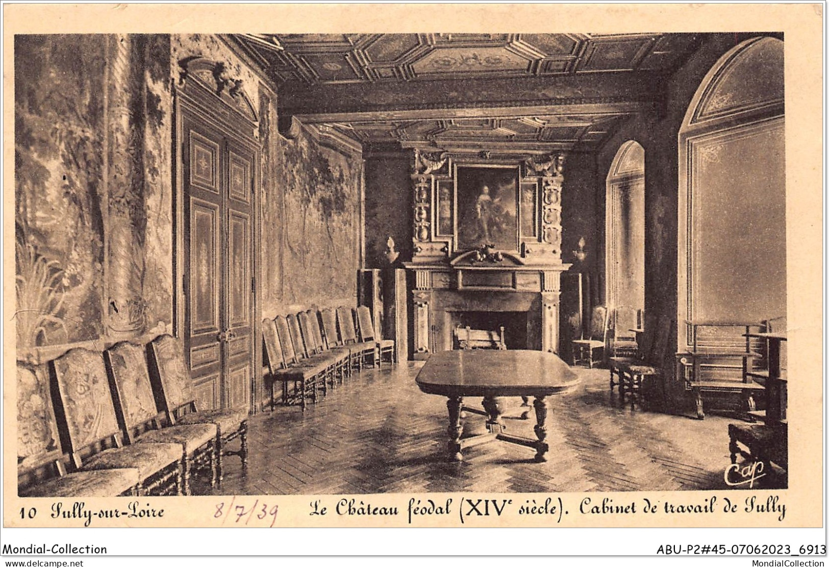 ABUP2-45-0092  -  SULLY-SUR-LOIRE - Le Chateau Feodal (Xiveme Siecle)-Cabinet De Travail De Sully - Sully Sur Loire